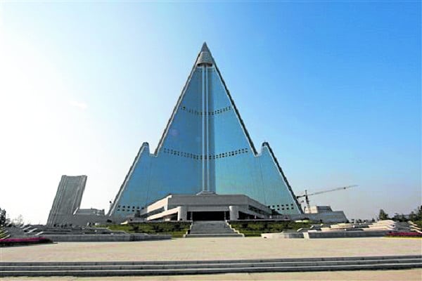 Ryugyong Hotel in Pyongyang, North Korea —AP PHOTO