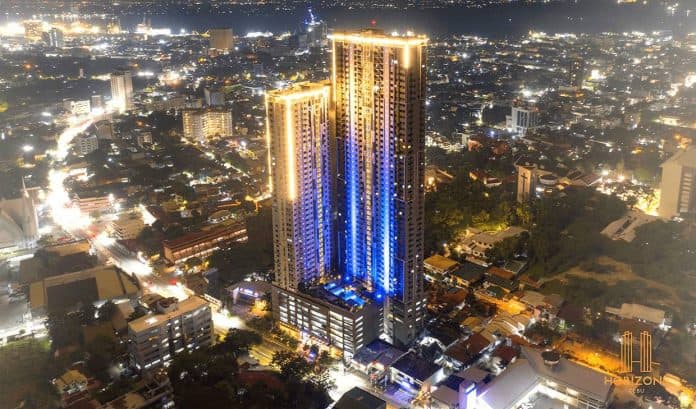 Horizons 101 stands tall with its two towers jointly forming 101 storeys. It is located along General Maxilom Avenue.