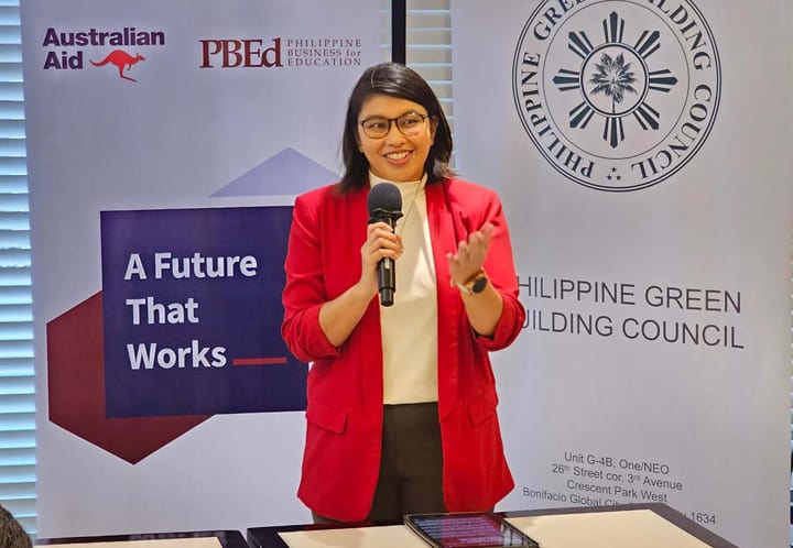 Samantha Uichico, senior program manager for workforce development of the Philippine Business for Education (PBEd) is bullish on the formation of the Green Building Sector Skills Council (GBSSC) as it will boost the skills of green building practitioners.
