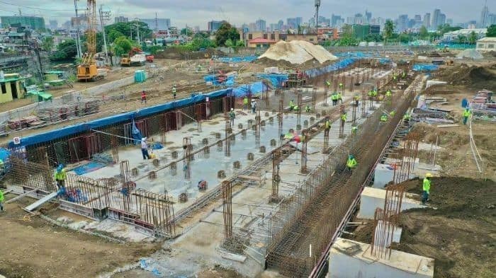 Photo posted on Dec. 11, 2020, shows construction progress on the LRT-1 Cavite Extension project which the Department of Transportation says is halfway through as of November 30.
