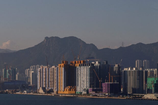 A general view of the construction site for housing buildings in Hong Kong, China Oct 24, 2023. REUTERS/Tyrone Siu/File photo