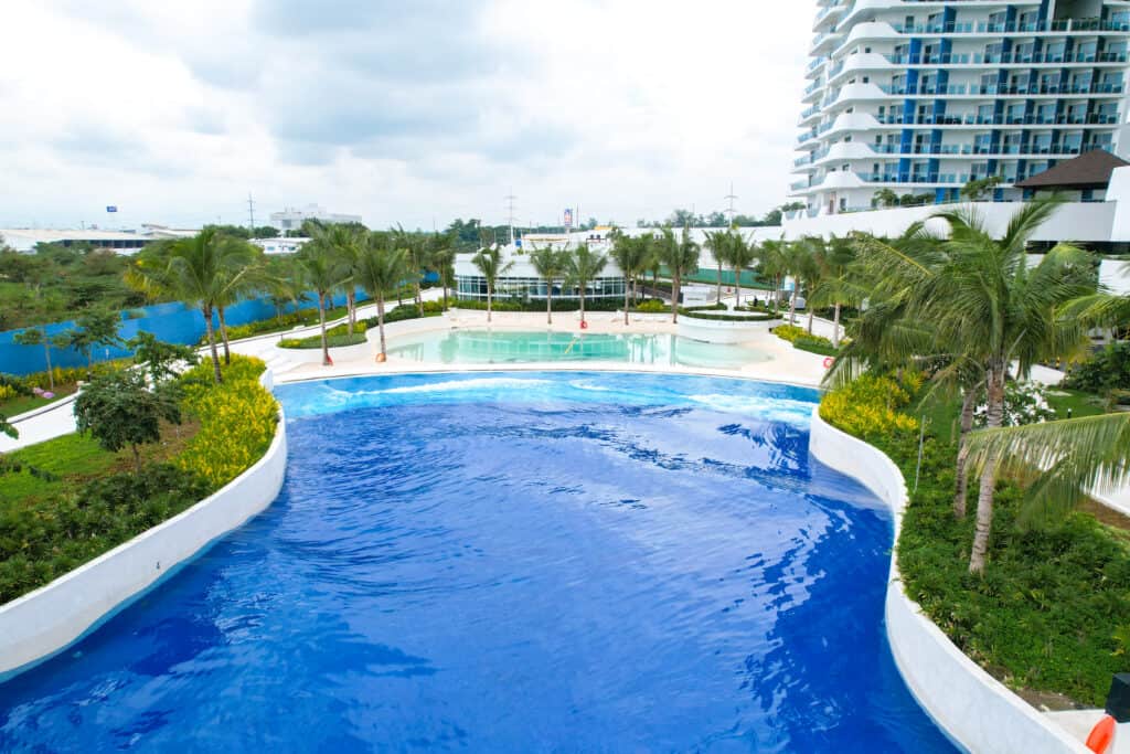 The Beach and Wave Pool at the Resort Residences at Azure North in San Fernando Pampanga
