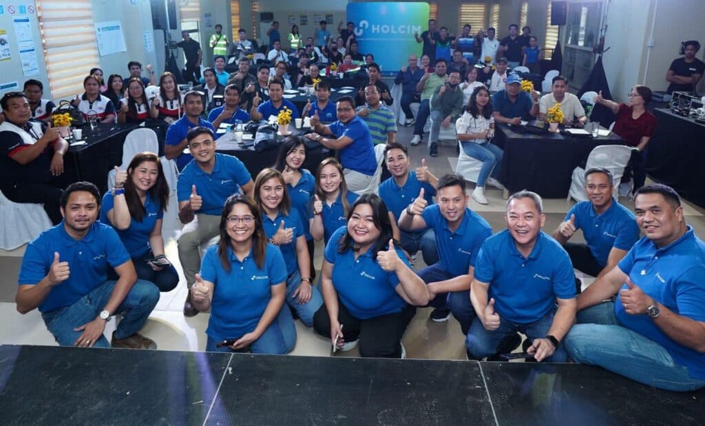 Holcim Sales team with guests during the launch of the Holcim Concrete Quality League in its Bulacan plant
