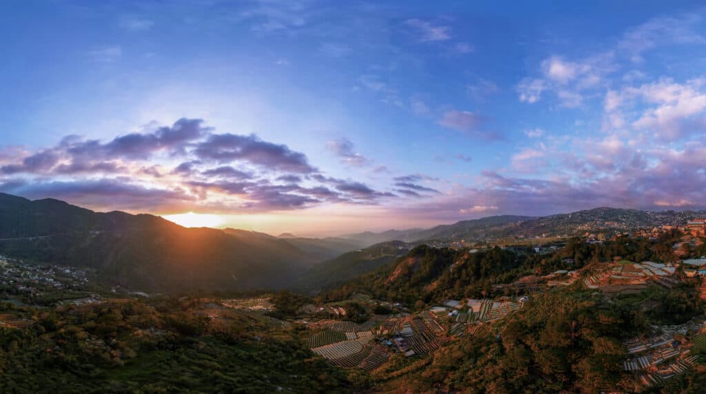 Sunset view at the site of DMCI Homes Leisure Residences property in Tuba, Benguet.
