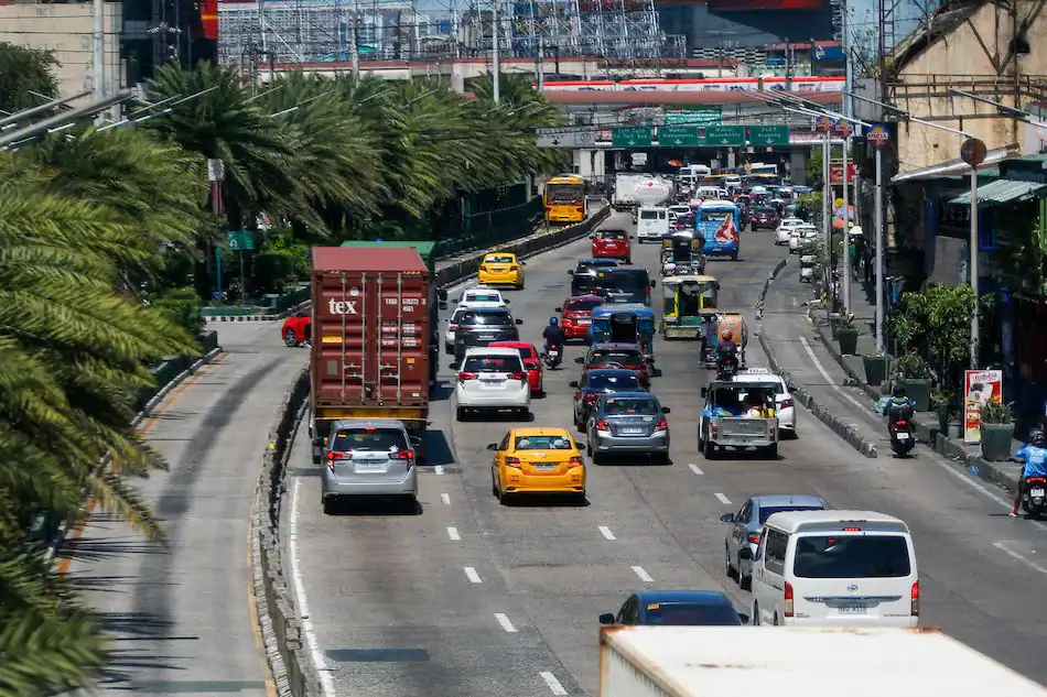 Vehicles traverse along EDSA on May 22, 2025. A rehabilitation of the major thoroughfare is set for June 13. Mark Demayo, ABS-CBN News
